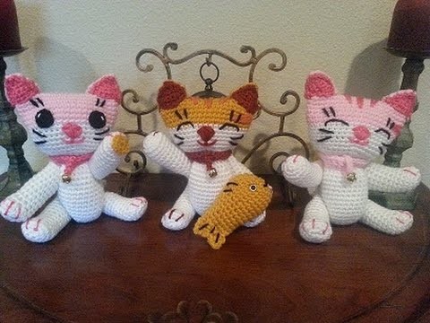 Helenmay Crochet Fusako's Crochet Lucky Cat DIY tutorial