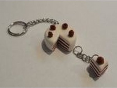 How to create a polymer clay cake keychain