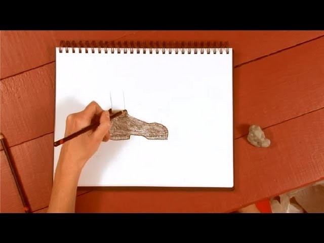 How to Draw Shoes With Charcoal Pencils : How to Draw With Charcoal