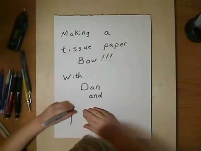 Making a tissue paper bow