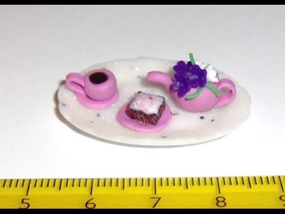 Polymer Clay Miniature - Toy Tea Set