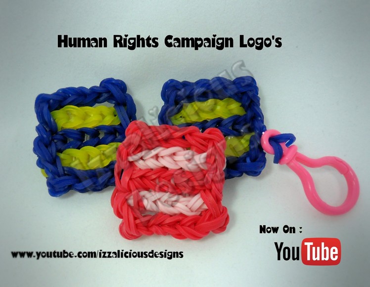 Rainbow Loom Human Rights Campaign Logo Charm