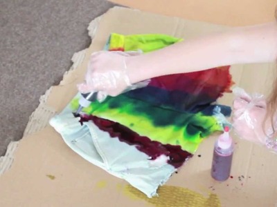 Tumblr inspired tie dye shorts! (tutorial)