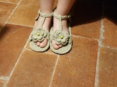 Tutorial sandali all'uncinetto - parte I di II -  crochet sandals - sandalias crochet