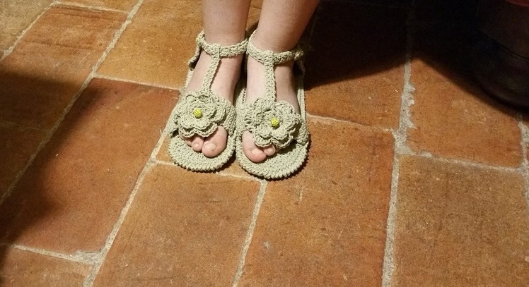 Tutorial sandali all'uncinetto - parte I di II -  crochet sandals - sandalias crochet