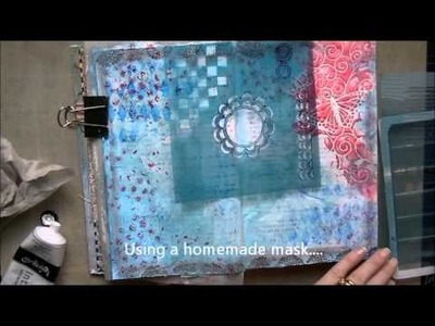 Art Journal page with Helmar & Faber Castell