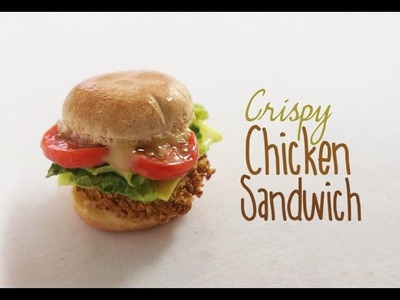 Chicken sandwich polymer clay tutorial