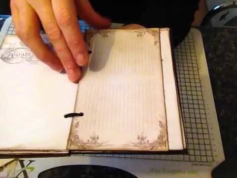Handmade journal from printables button binding