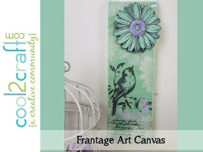 How to Make a Stamped Bird & Flower Art Canvas by Tiffany Windsor