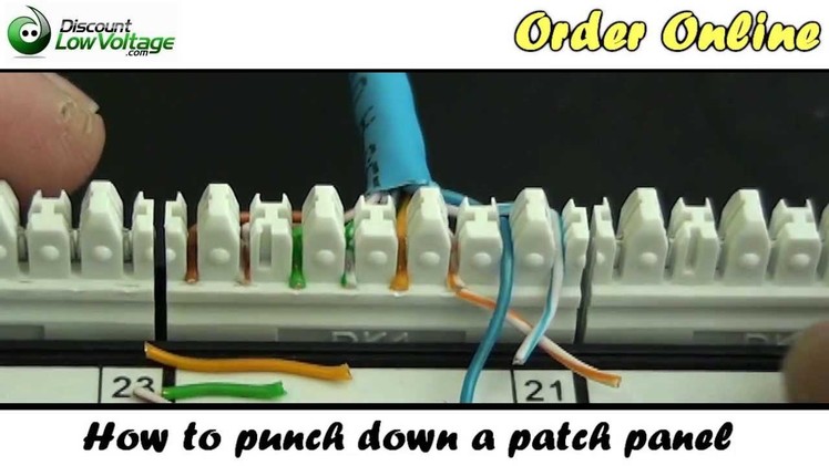 How to Punch Down a Network Ethernet Patch Panel