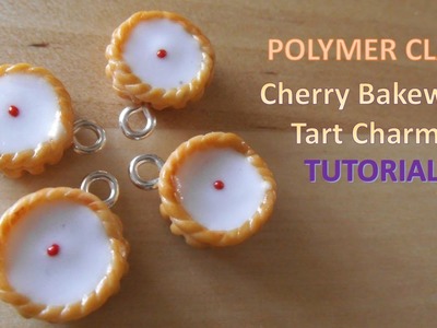 Miniature Cherry Bakewell Tart Charms - Polymer Clay TUTORIAL