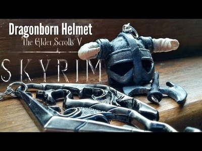 Polymer Clay Dragonborn Helmet. Skyrim