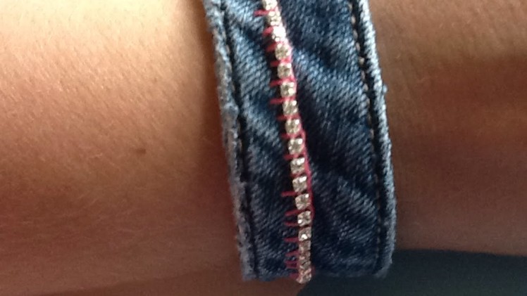 Create a Bling Recycled Jean Braclet - DIY Style - Guidecentral