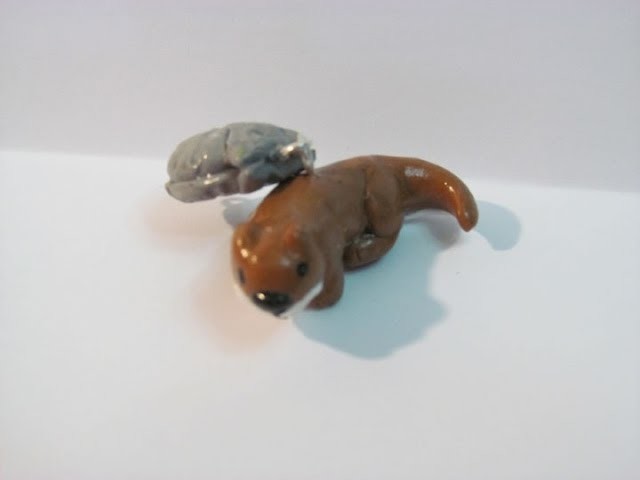 How to Make a Polymer Otter and Shell Charm from Polymer Clay