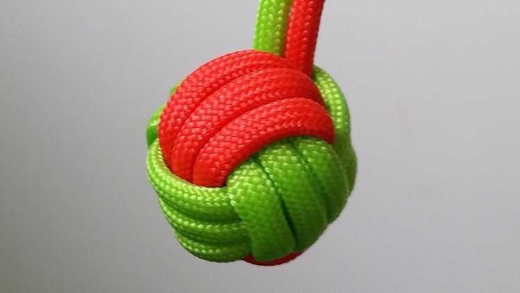 How to make a two color Monkey's Fist keychain