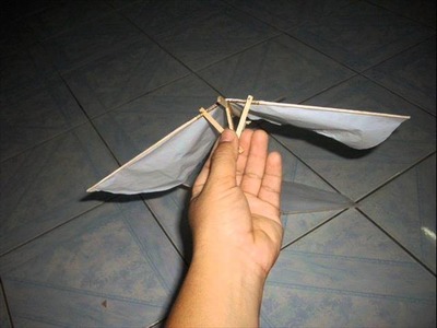 How to make easy rubber ornithopter by Tom