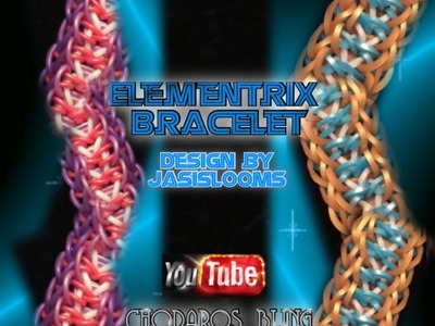 Rainbow Loom Band Elementrix Bracelet Tutorial.How to