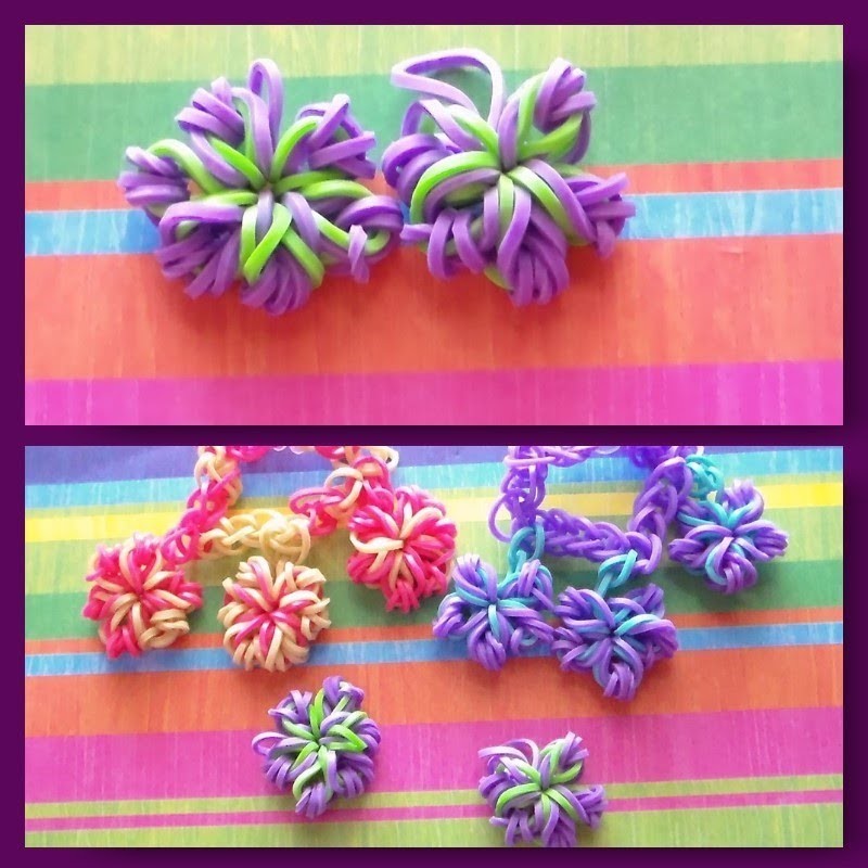 Rainbow Loom: Flower.Snowflake Charm Tutorial