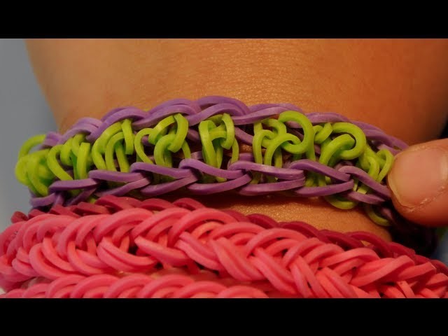 VIDEO INSTRUCTIONS: How to make a center swirl rubber band bracelet with Cra z loom