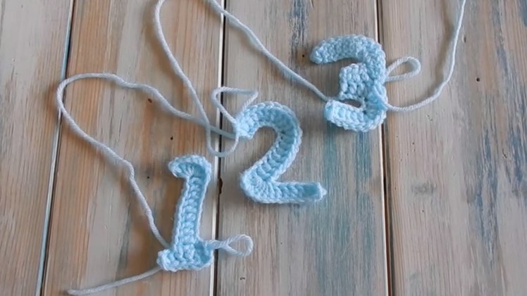 How To Crochet Numbers 1,2,3 - Yarn Scrap Friday
