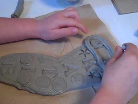 How to Make a Clay Christmas Stocking with a Three Year Old
