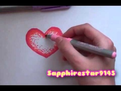 How to Make a Cool Heart Background Design Using Markers