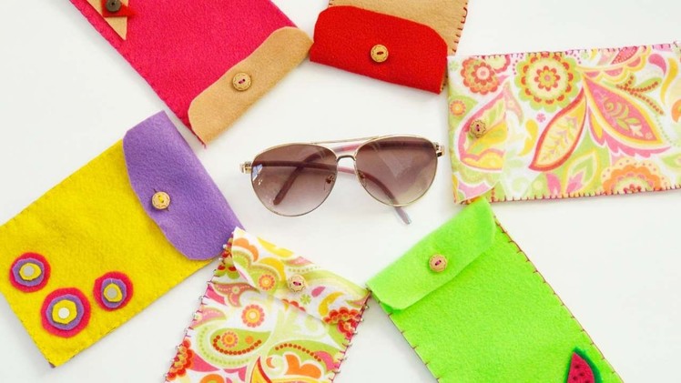 How To Make Colorful Felt Pouches For Sun Glasses - DIY  Tutorial - Guidecentral