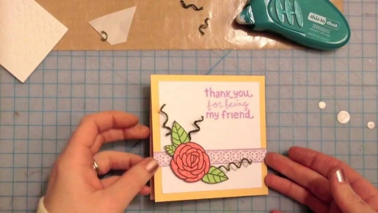 How to make twirly twine + a card { Lawn Fawn }