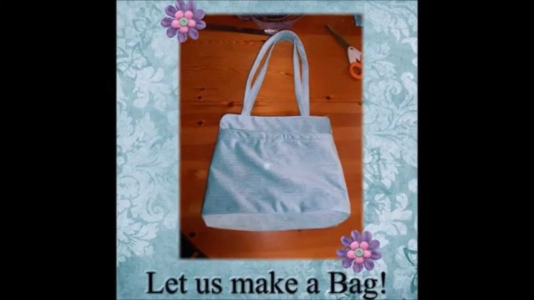 How to sew a Bag with 2 straps, a Zip Top, Lining & Pockets