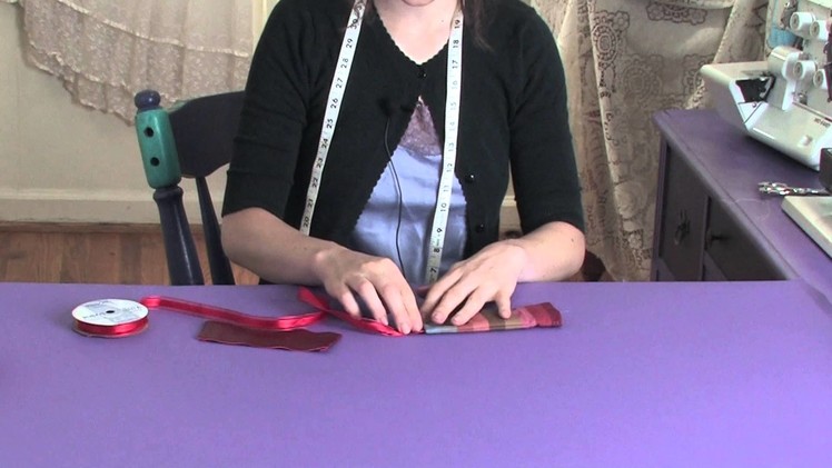 How to Sew a Wrist Cuff With a Ribbon Closure : Sewing Lessons