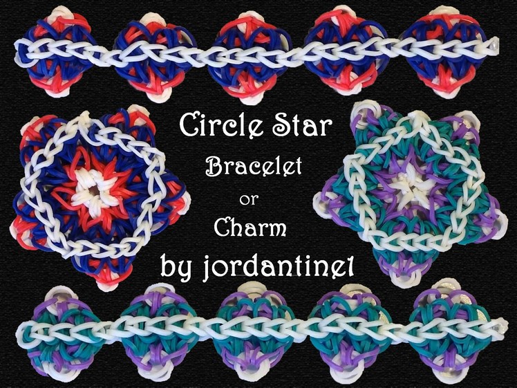 New Circle Star Bracelet. Charm. Ornament - Rainbow Loom