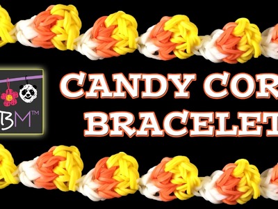 NEW Rainbow Loom Band Candy Corn Bracelet for Halloween