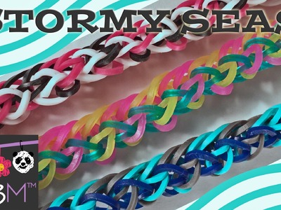 NEW Stormy Seas Rainbow Loom Monster Tail Bracelet Tutorial | How to