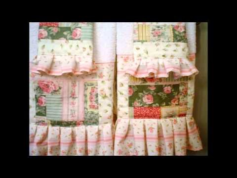 Shabby Chic Victorian  Hand M Patch work Home decor Pillows Towels Bed cover Bath mat by Zsuzsanna