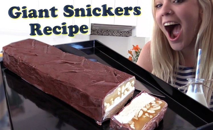 World's Biggest Snickers Bar Recipe 5lbs HOW TO COOK THAT giant candy bar Ann Reardon