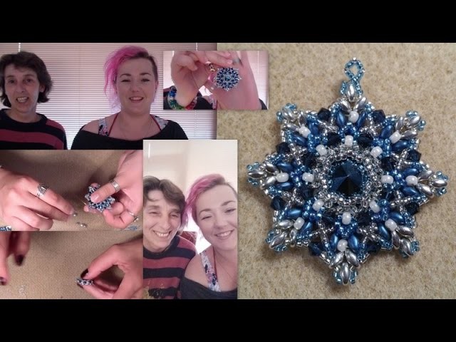Crossing Stars Pendant Part 1 by HoneyBeads1 and Beading4perfectionists