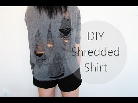 DIY Shredded Shirt | NANCY MAC