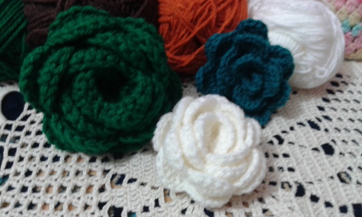 How to: crochet flower 3d step by step Free. Crochet Pattern. ( Video Tutorial )