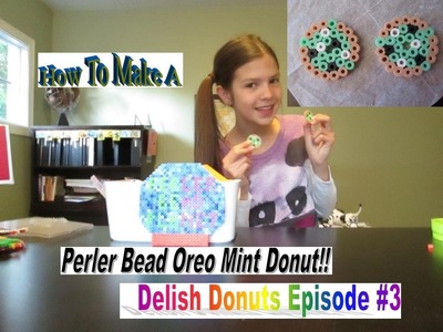 How To Make A Perler Bead Oreo Mint Donut!! Delish Donuts Episode #3