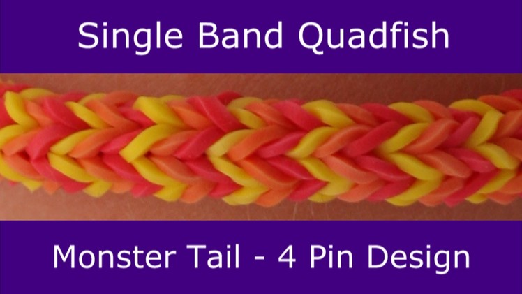 Monster Tail® Single Band Quadfish Bracelet by Rainbow Loom