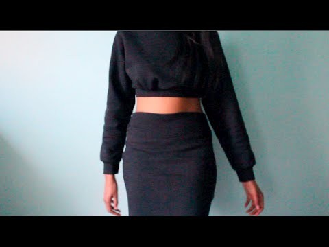 Snippet Only: DIY Sweatshirts into Skirt and Crop Top