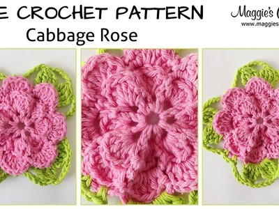 Cabbage Rose Free Crochet Pattern - Right Handed