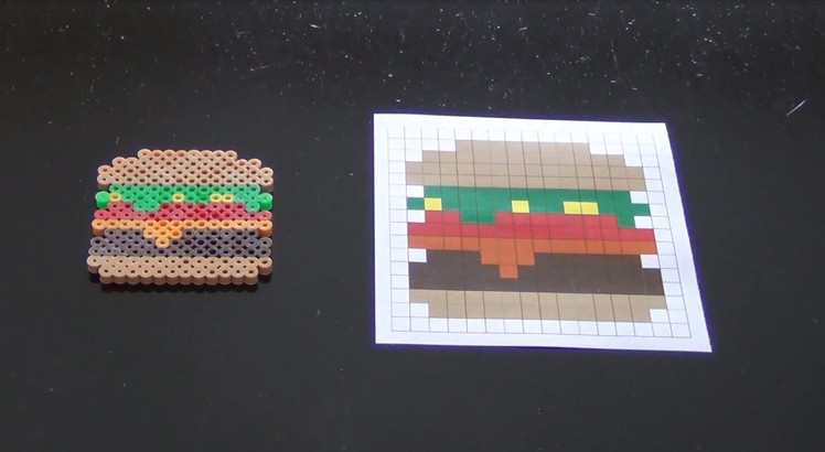 How to Make a Perler Bead Cheeseburger