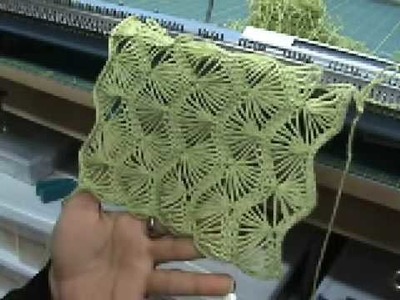 Machine knit fan lace part 3 of 5