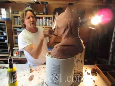 Making a Batman Vs. Superman Movie Cowl Creation Fan Costume Sculpting Part 3