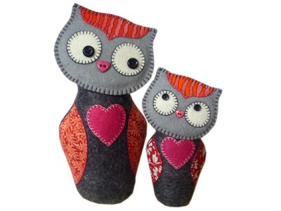 Owl in felt tutorial FREE PATTERN with Lisa Pay