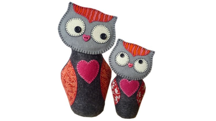 Owl in felt tutorial FREE PATTERN with Lisa Pay