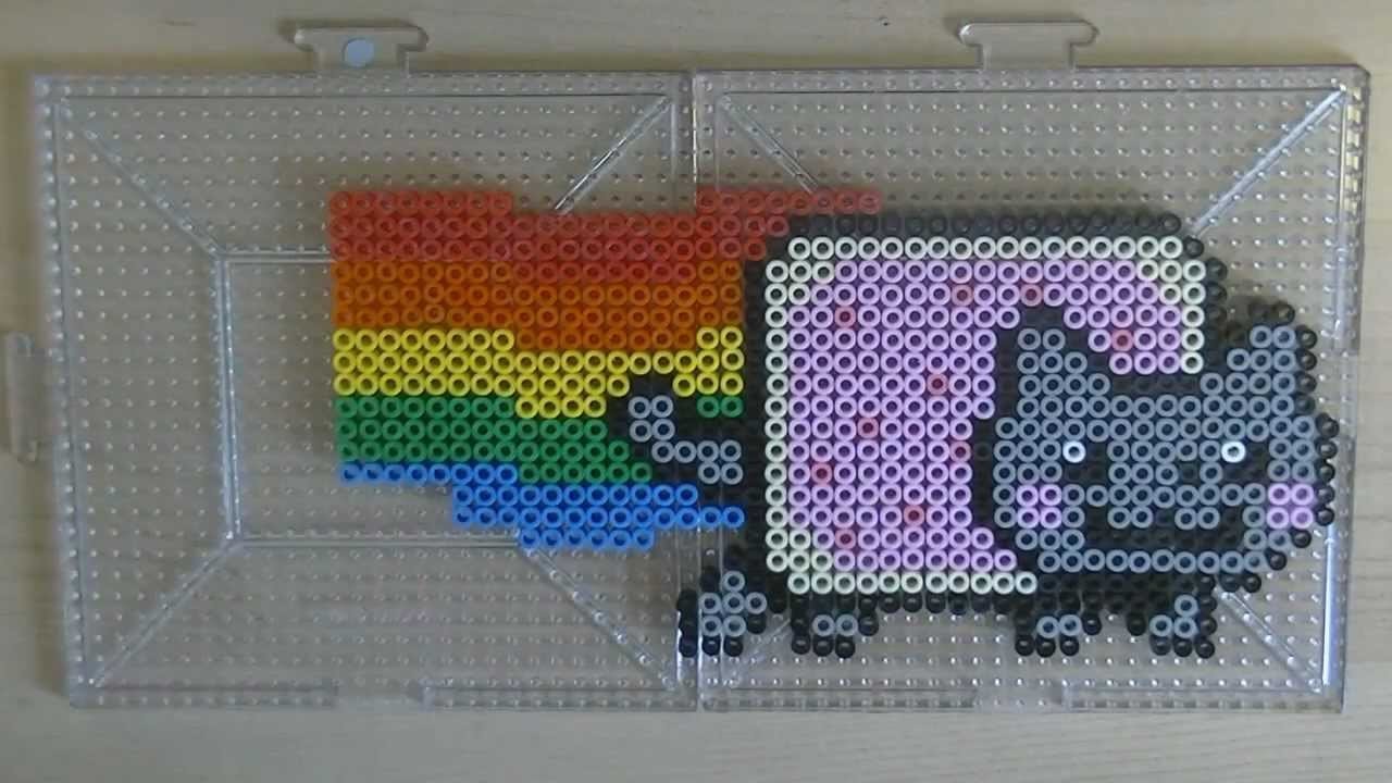 Perler Bead: Nyan Cat - Happy 1st Birthday!