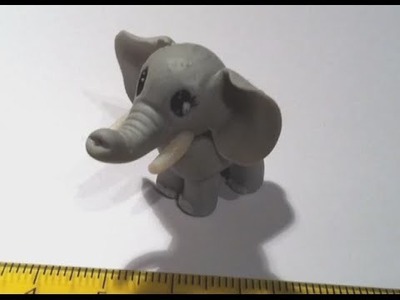Polymer Clay Miniature - Toy Elephant