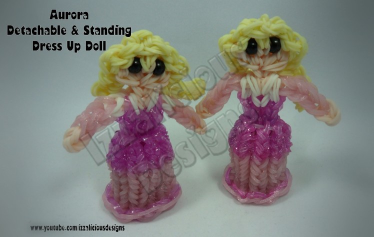 Rainbow Loom Princess Aurora Charm.Action Figure - Detachable Skirt & Standing Doll - Gomitas